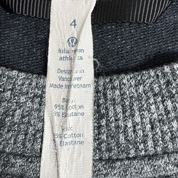 Lululemon Crewneck Pullover Sweater Womens Size 4 Heather Gray Gym Workout - Picture 5 of 9